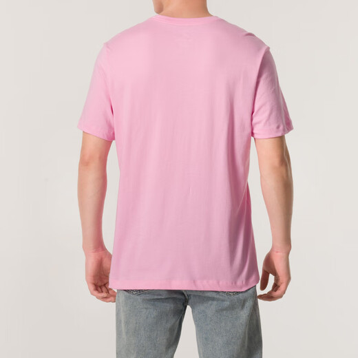 Nike (NIKE) short-sleeved men's 25 summer new sportswear casual half-sleeved breathable running fitness suit trendy round neck T-shirt Cotton skin-friendly/rise powder/hot-promoting style L [175] Weight 130~150Jin [Jin equals 0.5 kg]