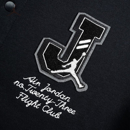 NIKE JORDAN Nike AJ children's shirt 2025 spring new comfortable terry children's long-sleeved shirt black 110/56(5)