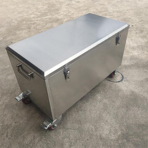 Stainless steel tool box 304 thickened type with wheels large portable hardware tool box storage box repair custom shot