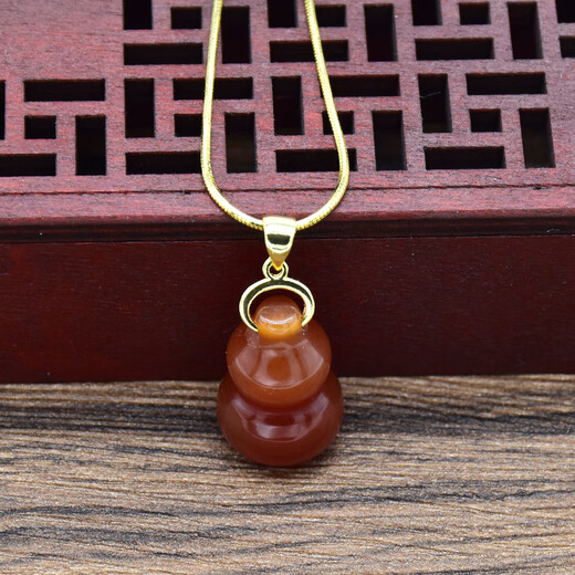 DL 1998 Fat Donglai same style 18k cow nostril pendant buckle, jade pendant buckle head, gold clip buckle, silver plated melon seed view, medium gold color