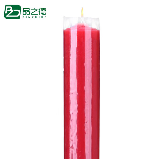 Pinzhide emergency lighting bold candle large candle large long pole daily candle emergency disaster prevention lighting red 2 pieces 5X16 cm