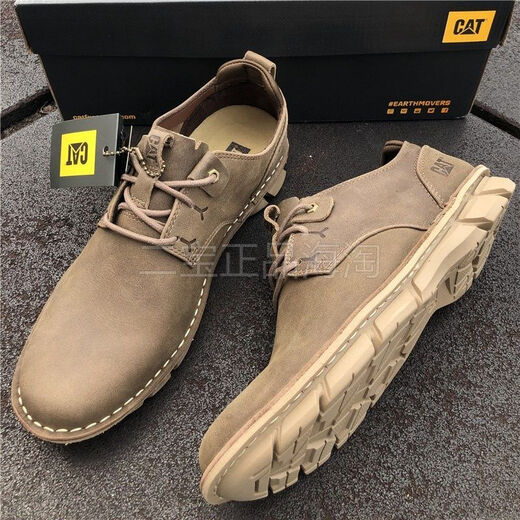 Carter CAT men's shoes, low top Martin boots, cow leather work shoes, men's spring and summer new casual shoes, brown 40