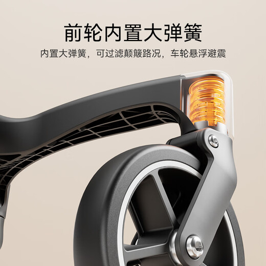 YEEHOO 360 Baby Walking Artifact Rotating, Sitting and Lying Lightweight Folding Baby Stroller with High Views Gray