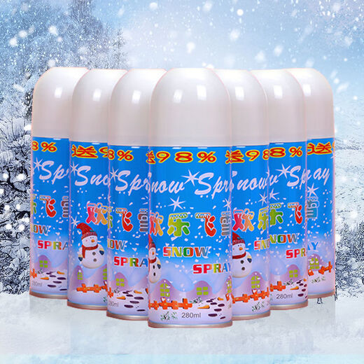 Jieyi Simulation Schneeflocke Künstliche Schneespray Dose weiß fliegende Schneespray Schneeflockenspray Festival Dekoration Hochzeitsversorgungen Schneeflockenspray 280ml*2