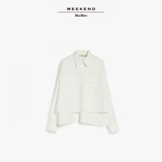
Weekend Max Mara [Zhenxuan Huixiang] Spring and Summer Women's Patch Pocket Cotton Poplin Shirt 5111014106 White 36