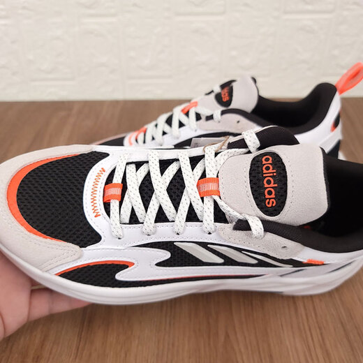 阿迪达斯（adidas）跑步鞋男鞋女鞋2025冬季新款户外健身运动鞋厚底老爹鞋休闲鞋 JH7371黑白橙 41