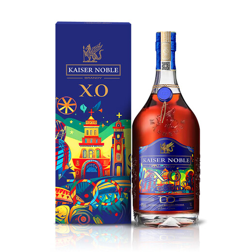 Kaiser Noble Brandy xo foreign wine imported from France 40-degree famous liquor 1000ml [100 limited edition] Gift box gift box 1000mL 4 bottles (preferred by old customers)
