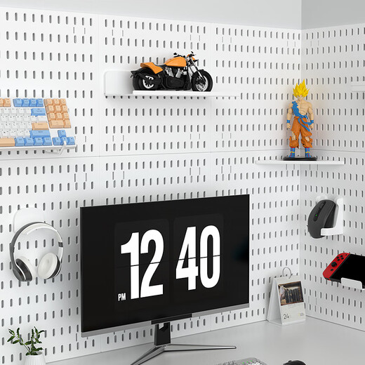 Liofeng gaming room hole board no punching wall keyboard handle storage rack dormitory desktop porch home storage rack 2 keyboard brackets (white)