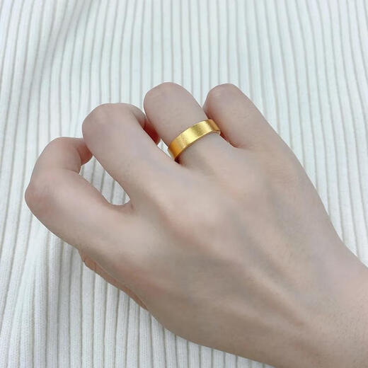 Fat Donglai's same style 18K gold heritage ring discount store ancient method gold-filled non-fading aperture ring classic index finger 210 ancient method ring US size 11
