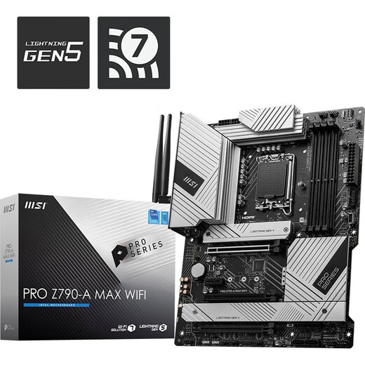 英特尔（Intel）酷睿12/13/14代酷睿CPU 微星Z790主板CPU套装 板u套装 微星PRO Z790-A MAX WIFI D5 i7-13790F 盒装【五年质保】