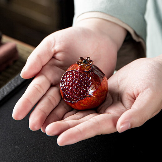 Xixi Taitai Pomegranate Tea Pet Decoration Boutique Can Raise High-End Creative Color-Changing Tea Ceremony Tea Play Tea Table Tea Table Decorative Tea Set Accessories Pomegranate Tea Pet Color-Changing