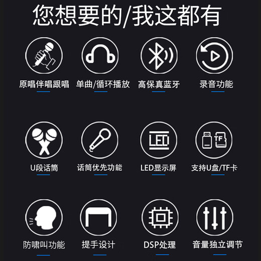 Malata Portable Square Dance Home Outdoor Performance Wireless Bluetooth Electric Acoustic Guitar Bass Folk Singing Instrument Speaker Subwoofer Conference Room