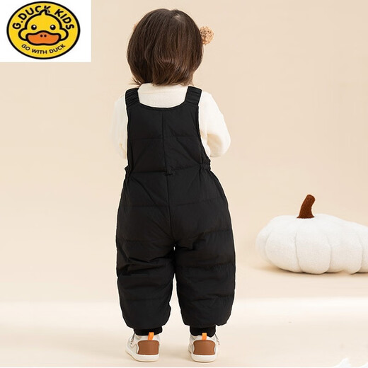 G.DUCKKIDS baby down overalls, boys' down pants, children's pants, girls' casual pants, baby winter warm pants duck, gray tone cm, down filling capacity 32g