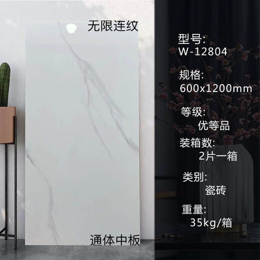 美克杰广东佛山通体大理石瓷砖600x1200客厅地砖亮面奶白色卫生间墙砖 银色12804 600*1200
