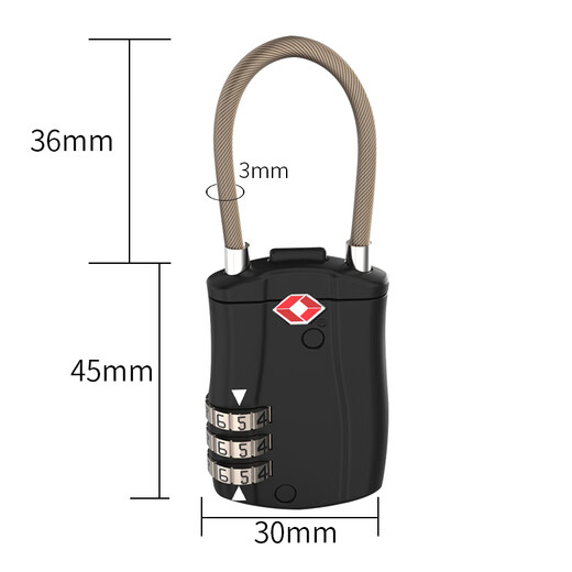 Zurücksetzen kleiner Passwort Sperren Vorhängeschloss Trolley Box Passwort Padlock Bag Backpack School Bag Lock Stahl Kabelschloss TSA -Sicherheitsinspektion im Ausland