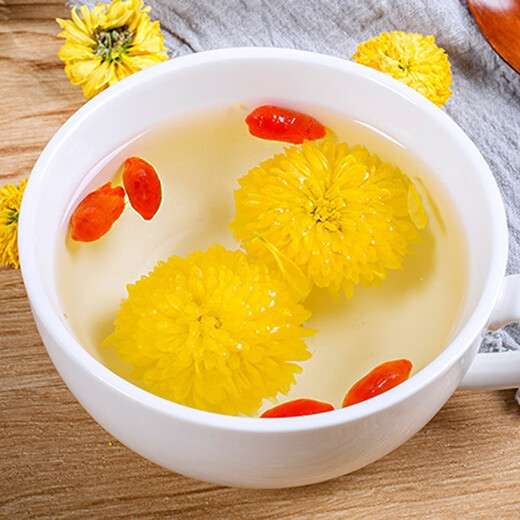 Mingyuan Huizhou Emperor chrysanthemum [buy 2 pieces = 3 cans in total about 500 flowers] Wuyuan Emperor chrysanthemum tea tribute chrysanthemum with wolfberry herbal tea [Newly picked golden hydrangea] [buy 2 get 1 can in total 500 flowers]
