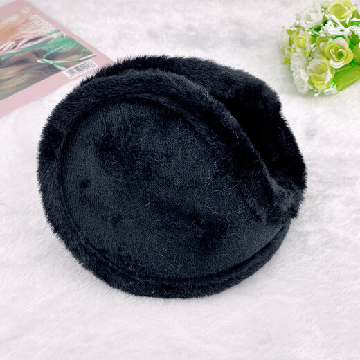 LIN LING thickened velvet earmuffs, unisex earmuffs, winter warm adult earmuffs, over-the-ear warm earmuffs, thick earmuffs, black 1 piece