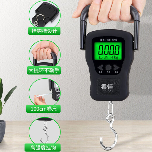 Xiangheng (XIANGHENG) portable scale portable spring scale high-precision 50kg electronic scale kitchen household small hanging scale electronic scale express scale luggage portable portable scale