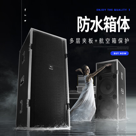 浮洛德舞台音响套装单12寸双15寸\/18寸低音炮铝包边音箱演出航空箱大功率婚庆 725音箱/双15寸 230磁