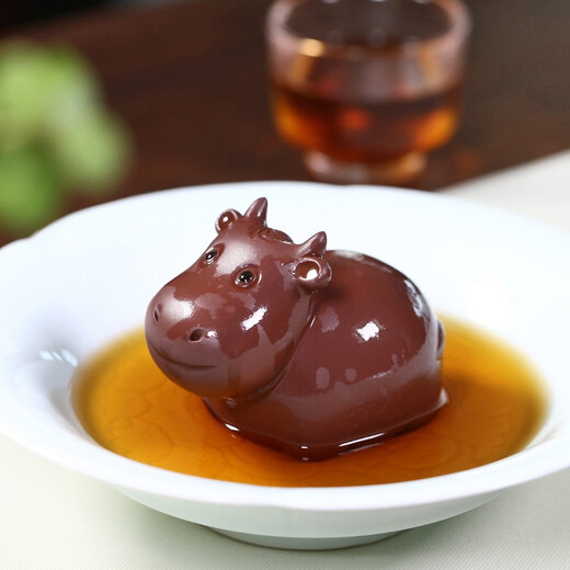 Zanghutianxia pure handmade purple clay tea pet tea table ornaments can raise high-end tea and play with tea table ornaments to attract wealth tea pet cow cattle tea pet