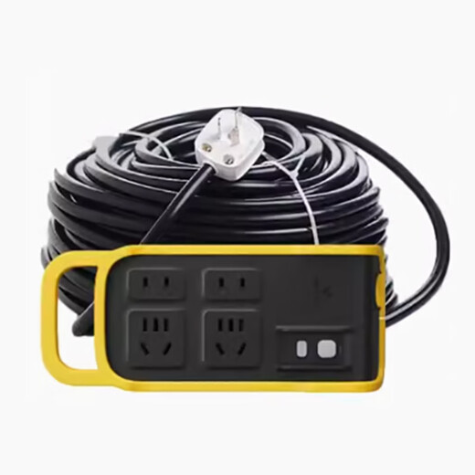 Bull socket with leakage protection plug-in strip and cable project (minimum batch of 5 pieces - C122L/3 core 2.5 square meters - 5 meters + leakage protection - three-pin plug type