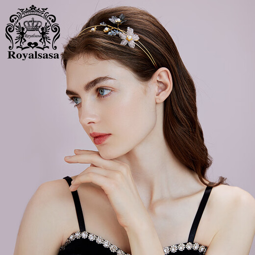 Royal sasa royal salsa hair accessories headband headband pressure hair headband light luxury imitation pearl flower hair clip