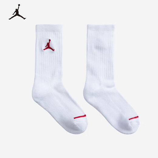 Jordan Nike AJ children's socks 3 pairs of men's and women's mid-length socks 2025 new youth sports socks Yanling Gray