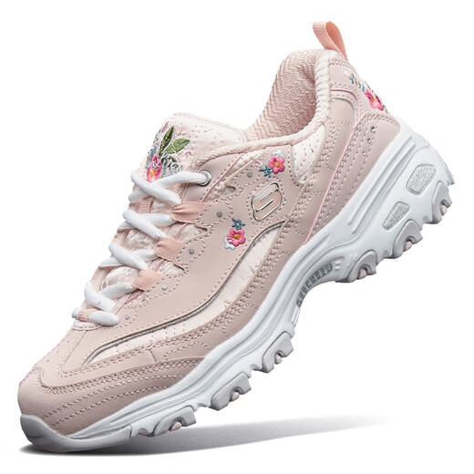 Skechers fafa shoes spring women's embroidered retro panda casual sports shoes for women 11977-ltpk light pink 35.5