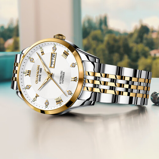 GUANQIN watches men's mechanical watches Swiss certified fully automatic business watches top ten brands waterproof multi-functional men's watches