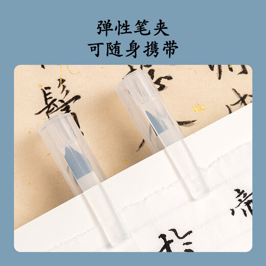 Deli (deli) new style calligraphy soft pen fountain pen beautiful pen small regular script beginners entry-level calligraphy practice four treasures student gift (black) school stationery