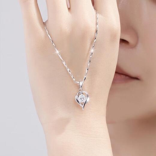 Farcoko brand pt950 platinum necklace for women, single-minded platinum clavicle chain, moissanite diamond birthday gift for girlfriend, noble platinum model - PT950 - inlaid with moissanite - exquisite high-end gift box