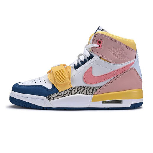 Nike (Nike) Chaussures officielles des navires de navire Air Jordan (GS) AJ312 Cherry Blossom Pink Women's Women's Casual High-Top Basketball Chaussures FD9909-161 36 225 mm