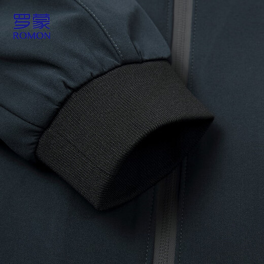 Romon jacket Men's autumn external collar administrative business jacket versatile commute men's clothing zh606 deep blue xl