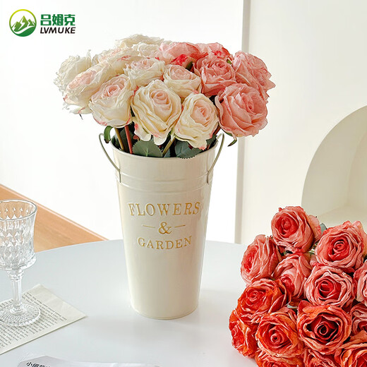 Rümke iron wake-up flower bucket household flower bucket flower shop flower arrangement container fake flower decoration flower arrangement mud iron bucket dry flower bucket 6712