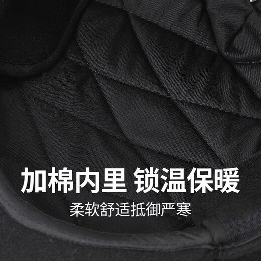 恒源祥老年人帽子男士鸭舌帽冬季保暖护耳爷爷前进帽生日礼物 L
