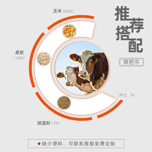 Yingmeier Beef Cattle Concentrate 40kg Fattening Cattle 35 Protein Rack Beef Skeleton Concentrated Feed Logistics to County/Urban Areas