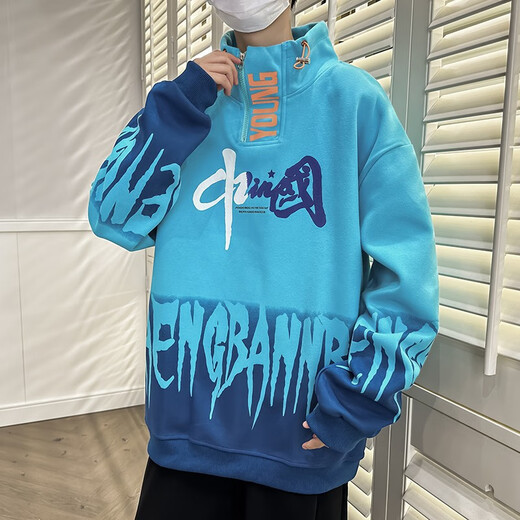 
Boyle Di spring and autumn boys half-high neck base shirt 12-year-old middle school student handsome top 15 teenagers long-sleeved sweatshirt 691 baolan (single-piece sweatshirt) quality upgrade 165 L (recommended 98-120 Jin [Jin equals 0.5 kg])