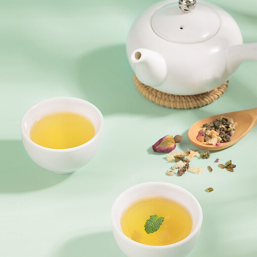 Zhang Taihe 12 sabores de té fragante, té de hoja de loto de melón de invierno, regaliz de cáscara de naranja, espino, té de núcleo de cebada, rosa de núcleo de cáñamo, hojas de morera, dinero verde, hojas de sauce, té de calamar de maíz, té de hoja de lote de loto de invierno 120g (4GX30)/bolso)