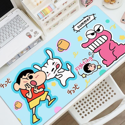 Clcey Long Mouse Pad Crayon Shin-Shirt Super Large Computer Desk Pad Hochwertige Tastaturpolster schmutzresistente und waschbare Schüler GL-302/Schienbein-Schiene-Shirt 100 cm*50 cm Dicke 3mm