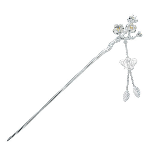Crystal Plum Blossom Hairpin, New Chinese Style Ancient Style Hairpin, Women's High-end Hanfu Headwear, Step-Shaping Tassel Hairpin, Accessories, Horse Face Skirt