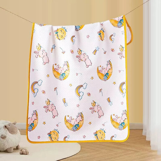 迪士尼（Disney）透气可洗隔尿垫婴儿童大号防水垫新生儿用品尿布垫姨妈月经垫 【彩虹小熊】A类纯棉+防水 70*100cm【一条】