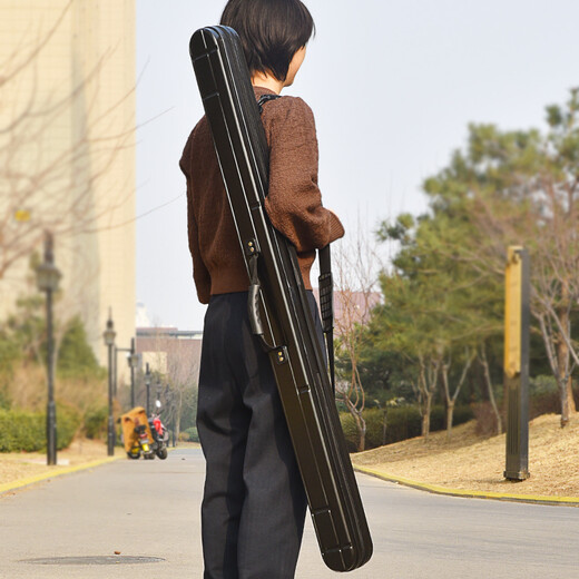 Zhenyou (Grsaed) fishing gear bag, large capacity, waterproof rod bag, hard shell, fall-resistant, wear-resistant, lightweight fishing rod bag, hand rod bag, fishing equipment, fishing bag, checkered black 1.25m*9cm