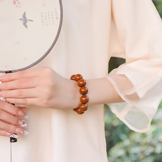 Moon Seal and Baichuan Purple Gold Rat Three-Eyed Bodhi Bracelet with Perfect Round Light Pearl Manuscript for Men and Women Bodhi Seed Buddha Bead Bracelet