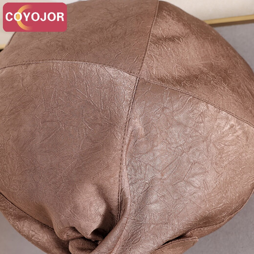 
COYOJOR Xiyao Summer Beret Ladies Painter Hat Kinkle Hat Retro versatile Fashion Fashion High-end Middle-aged Hat Gift Khaki Adjustable