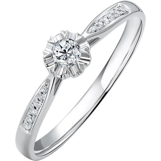 Saturday Fu Diamond Ring Women's Proposal Diamond Ring KGDB021088 Total 12 points, main stone about 9 points, New Year's gift for the 13th
