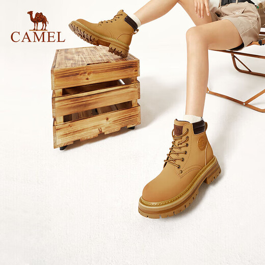 
Camel (CAMEL) [Long Travel] Women's Shoes Working Boots British Short Boots Big Yellow Boots Martin Boots Women's L23W076044 Orange 37