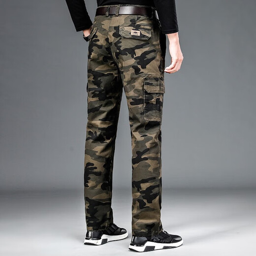 Jeep Spirit Spring und Herbst Herren lässige Hosen Herren Arbeithosen Mehrfachhose Lose großer Tarnhosen Männer Militärische grüne Hosen 9926 Militärgrün dickes Modell M 2 Fuß 2-2 Fuß 3