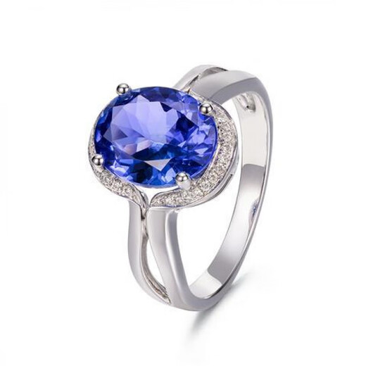Nufeng Commuting Versatile Natural 5A Tanzanite Ring Precision-cut Fire-Inlaid Diamond Gemstone Ring Blue Tanzanite Finger (Open)