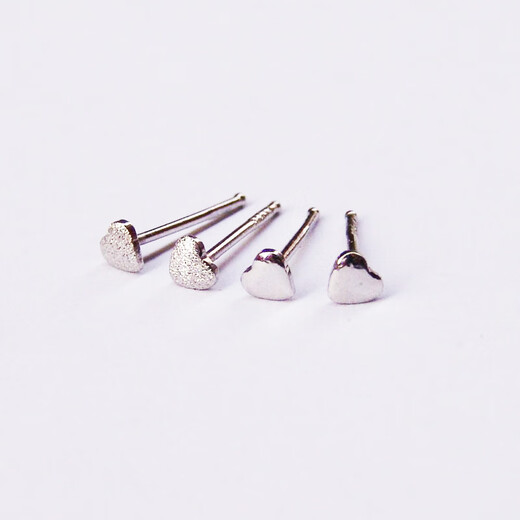 YOUSHINUO PT950 platinum earrings small love heart cute little girl platinum heart-shaped small earrings mini platinum earrings platinum glossy small love single * straight needle