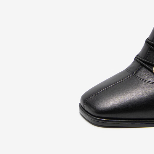Qianbaidu High Heel Sheepskin Martin Boots Nouveaux bottes courtes de la mode automne et hiver